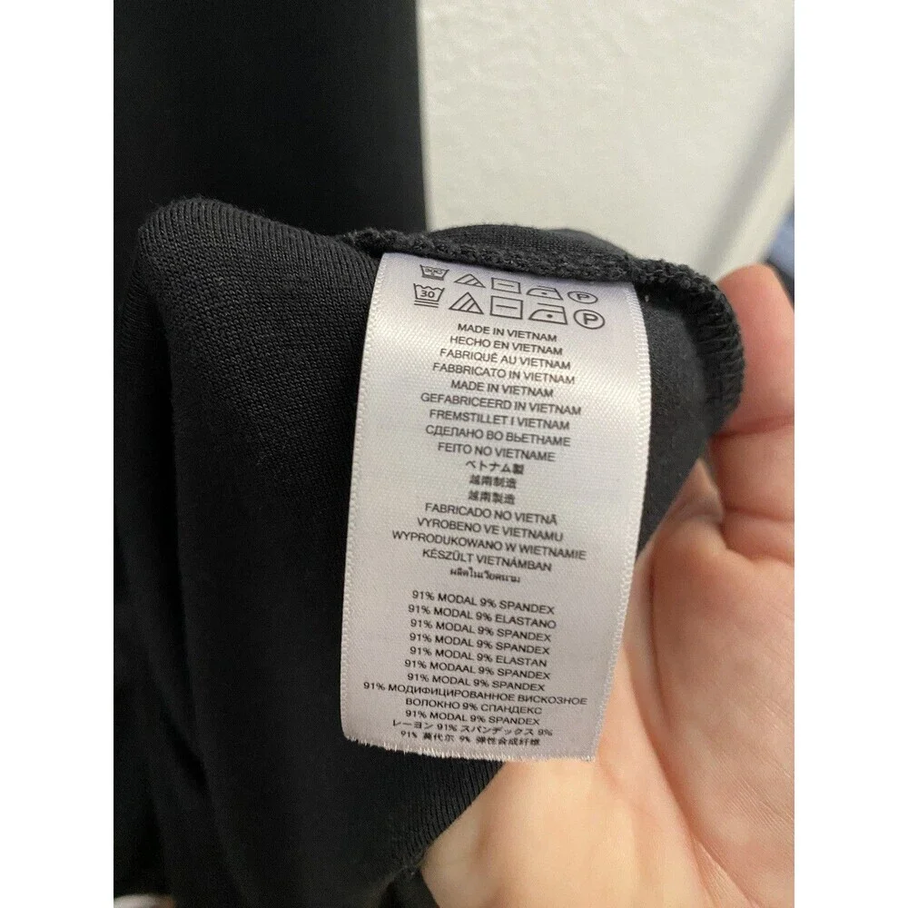 Michael Kors Black Modal Dress Tank Asymetrical Hem Stretch Hi Low Medium